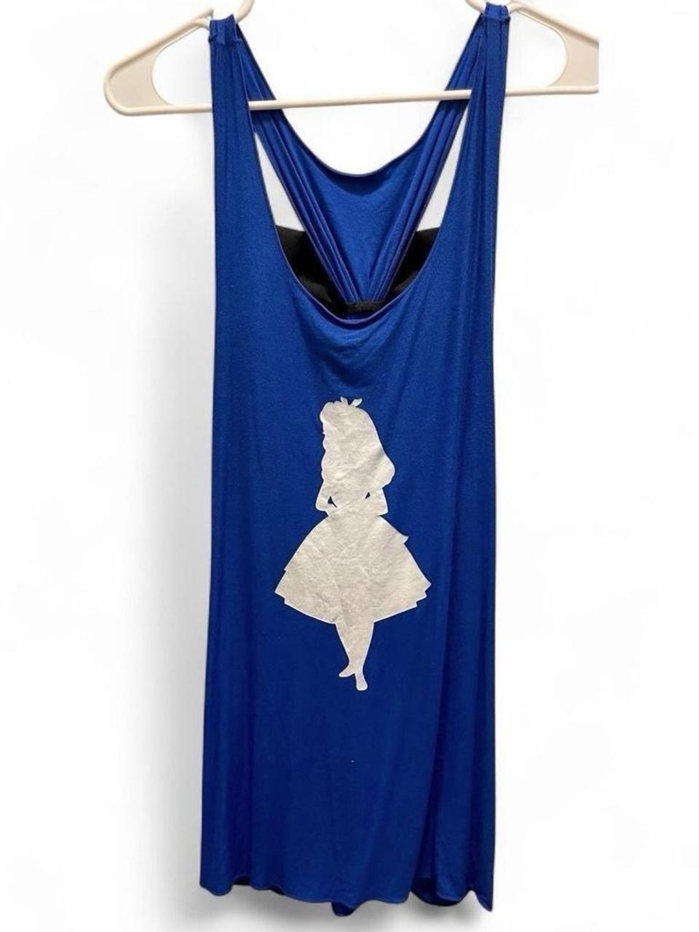 Royal blue Alice in Wonderland tank top with bow